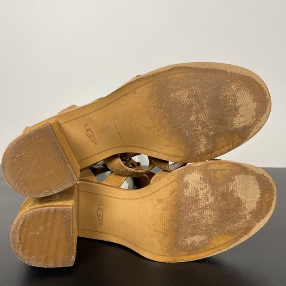 Ugg Macayla Chesnut Suede Gladiator Heeled Sandal - Picture 6 of 6